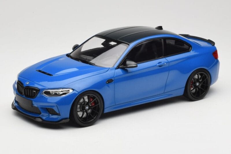 BMW M2 CS F87 Azul Metálico Com Jantes Pretas Minichamps 1:18 155021022 Metal