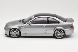 BMW M3 E46 CSL Prata Kyosho 1:18 08506S Metal - imagem 4 de 8