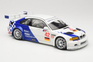 BMW M3 E46 GTR #42 J. Muller / J.J. Lehto ALMS 2001 Minichamps 1:18 80430139183 Metal - imagem 6 de 8
