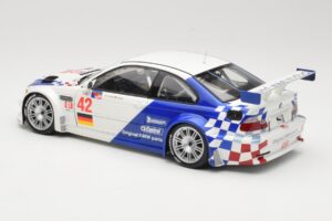 BMW M3 E46 GTR #42 J. Muller / J.J. Lehto ALMS 2001 Minichamps 1:18 80430139183 Metal - imagem 7 de 8