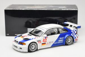 BMW M3 E46 GTR #42 J. Lehto / P. Ekblom ALMS 2001 Minichamps 1:18 100012142 Metal - imagem 8 de 8