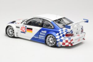 BMW M3 E46 GTR #42 J. Lehto / J. Muller ELMS 2001 Minichamps 1:18 100012192 Metal - imagem 7 de 8