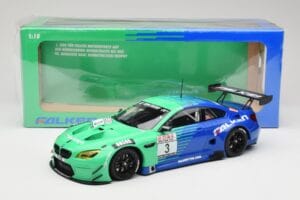 BMW M6 GT3 F13 #3 Falken Motorsports P. Düsseldorf / J. Müller VLN Winner Heat 4 2017 Minichamps 1:18 153172693 Metal - imagem 6 de 6