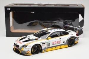BMW M6 GT3 F13 #98 Rowe Racing T. Blomqvist / N. Catsburg 24 Hours of Spa 2017 Minichamps 1:18 155172688 Metal - imagem 6 de 6