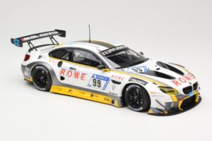 BMW M6 GT3 Rowe Racing #99 M. Basseng / M. Martin 24 Hours Nurburgring 2017 Minichamps 1:18 155172699 Metal - imagem 4 de 6