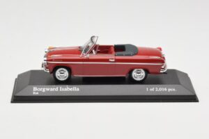 Borgward Isabella Cabriolet Vermelho Minichamps 1:43 400096060 Metal