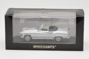 Borgward Isabella Cabriolet Prata Minichamps 1:43 400096030 Metal - imagem 4 de 4