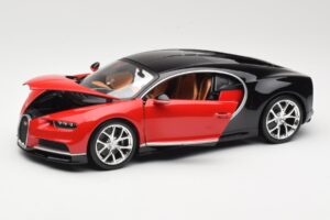 Bugatti Chiron Preto & Vermelho Bburago 1:18 18-11040 Metal - imagem 2 de 8