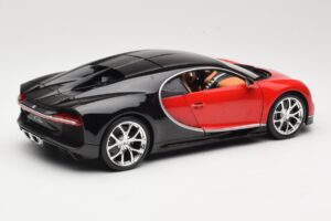 Bugatti Chiron Preto & Vermelho Bburago 1:18 18-11040 Metal - imagem 3 de 8