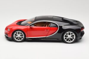 Bugatti Chiron Preto & Vermelho Bburago 1:18 18-11040 Metal - imagem 4 de 8