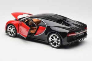Bugatti Chiron Preto & Vermelho Bburago 1:18 18-11040 Metal - imagem 5 de 8