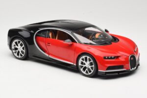 Bugatti Chiron Preto & Vermelho Bburago 1:18 18-11040 Metal - imagem 6 de 8