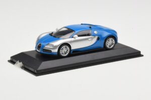 Bugatti Veyron Centenaire Azul Metálico Prata Minichamps 1:43 400110850 Metal - imagem 2 de 4