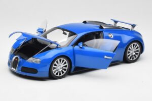 Bugatti Veyron Azul Claro Azul Escuro Minichamps 1:18 100110821 Metal - imagem 2 de 8
