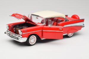 Chevrolet Bel Air Matador Vermelho & India Marfim Road Legends 1:18 92109 Metal - imagem 2 de 8