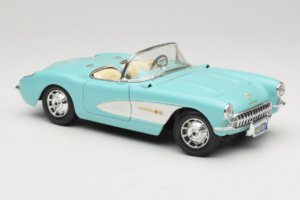 Chevrolet Corvette C1 Azul & Branco Bburago 1:18 3024-M2 Metal - imagem 6 de 8