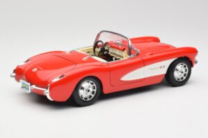 Chevrolet Corvette C1 Roadster Vermelho Bburago 1:18 3024 Metal - imagem 3 de 8