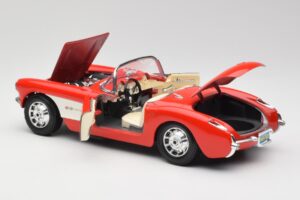 Chevrolet Corvette C1 Roadster Vermelho Bburago 1:18 3024 Metal - imagem 5 de 8