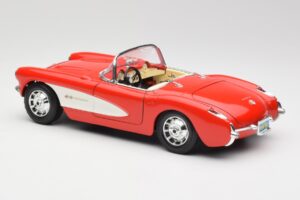 Chevrolet Corvette C1 Roadster Vermelho Bburago 1:18 3024 Metal - imagem 7 de 8