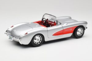 Chevrolet Corvette C1 Prata & Vermelho Bburago 1:18 3024-M1 Metal - imagem 3 de 8