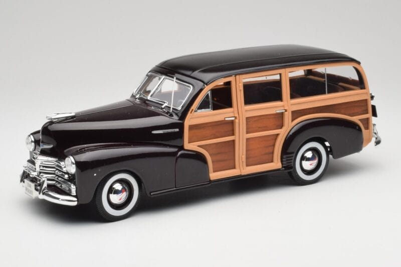 Chevrolet Fleetmaster Woody Preto & Wood Panels Maisto 1:18 43697545B Metal