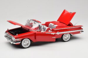 Chevrolet Impala Cabriolet Vermelho Welly 1:18 9864W Metal - imagem 2 de 8
