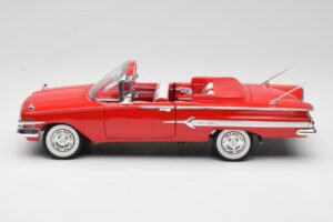 Chevrolet Impala Cabriolet Vermelho Welly 1:18 9864W Metal - imagem 4 de 8