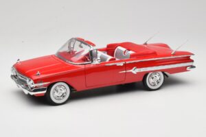 Chevrolet Impala Cabriolet Vermelho Welly 1:18 9864W Metal