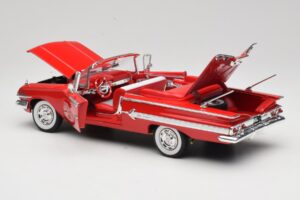 Chevrolet Impala Cabriolet Vermelho Welly 1:18 9864W Metal - imagem 5 de 8