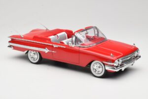 Chevrolet Impala Cabriolet Vermelho Welly 1:18 9864W Metal - imagem 6 de 8