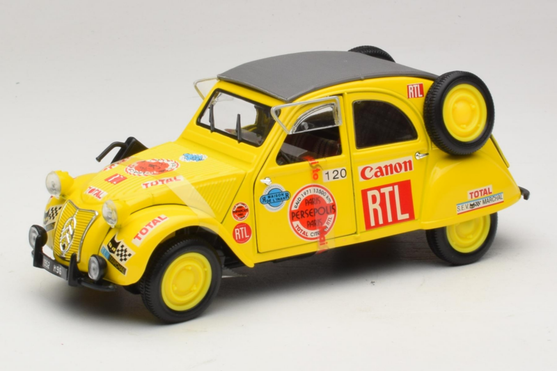 Citroen 2CV Rally Amarelo Maisto 1:18 56032 Metal