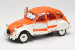 Citroen 2CV Spot Laranja & Branco Solido 1:18 421183600 Metal - imagem 2 de 8