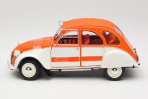 Citroen 2CV Spot Laranja & Branco Solido 1:18 421183600 Metal - imagem 4 de 8