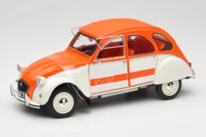 Citroen 2CV Spot Laranja & Branco Solido 1:18 421183600 Metal