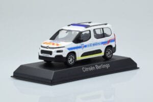 Citroen Berlingo Police Municipale v2 Branco Azul Norev 1:43 155768 Metal - imagem 2 de 4