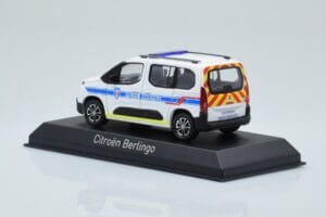 Citroen Berlingo Police Municipale v2 Branco Azul Norev 1:43 155768 Metal - imagem 3 de 4