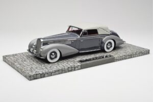 Delage D8 120 Cabriolet Cinzento & Cinzento Escuro Minichamps 1:18 107115134 Metal