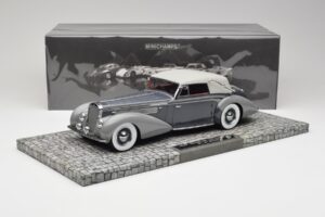 Delage D8 120 Cabriolet Cinzento & Cinzento Escuro Minichamps 1:18 107115134 Metal - imagem 6 de 6