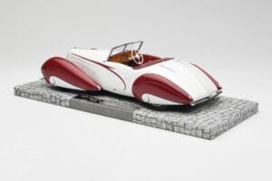 Delahaye Type 135 M Cabriolet Branco Vermelho Minichamps 1:18 107116161 Resina - imagem 5 de 6