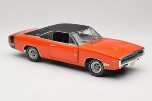 Dodge Charger R/T Laranja & Preto American Muscle 1:18 39314 Metal - imagem 6 de 8