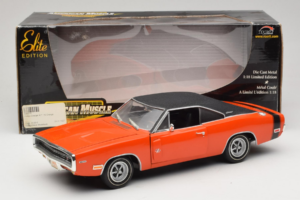 Dodge Charger R/T Laranja & Preto American Muscle 1:18 39314 Metal - imagem 8 de 8