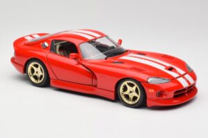 Dodge Viper GTS Vermelho Bburago 1:18 3075 Metal - imagem 6 de 8