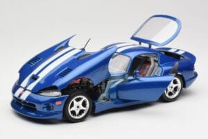 Dodge Viper GTS SR II Azul com Riscas Brancas Bburago 1:18 3330 Metal - imagem 2 de 8