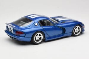 Dodge Viper GTS SR II Azul com Riscas Brancas Bburago 1:18 3330 Metal - imagem 3 de 8