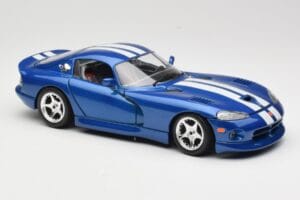 Dodge Viper GTS SR II Azul com Riscas Brancas Bburago 1:18 3330 Metal - imagem 6 de 8