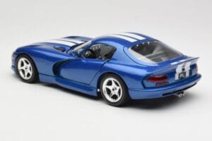Dodge Viper GTS SR II Azul com Riscas Brancas Bburago 1:18 3330 Metal - imagem 7 de 8