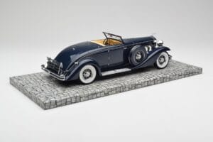 Duesenberg SJN Convertible Coupe Midnight Blue Minichamps 1:18 107150332 Metal - imagem 2 de 6