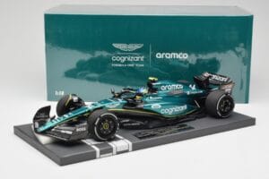 Aston Martin AMR23 #14 F. Alonso 3rd Place Saudi Arabian GP 2023 Minichamps 1:18 117230214 Metal - imagem 7 de 7