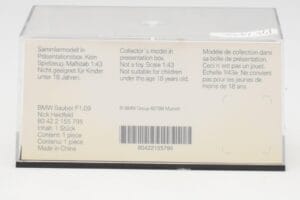 BMW Sauber F1.09 #6 N. Heidfeld F1 2009 v2 Minichamps 1:43 80422155795 Metal - imagem 4 de 5