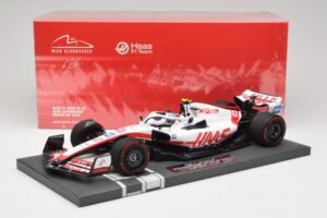 Haas VF-22 #47 M. Schumacher British GP 2022 Minichamps 1:18 117221047 Resina - imagem 7 de 7